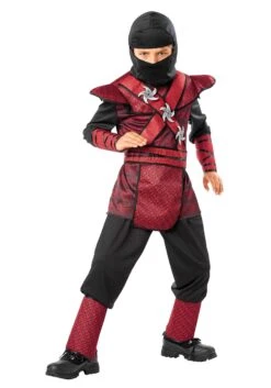 Regal Red Ninja Warrior Costume For Boys
