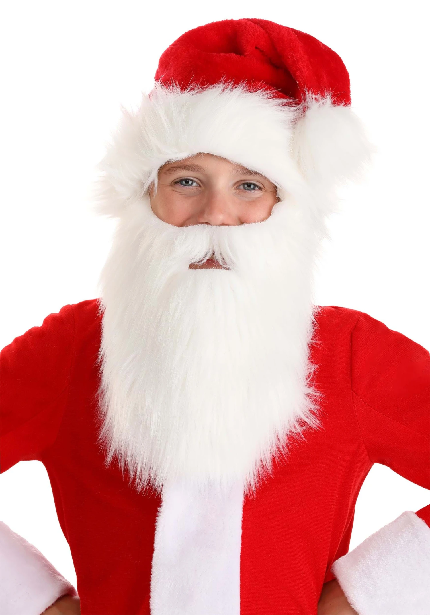 Kid's Costume Santa Hat And Beard Kit 3 Kid's Costume Santa Hat And Beard Kit