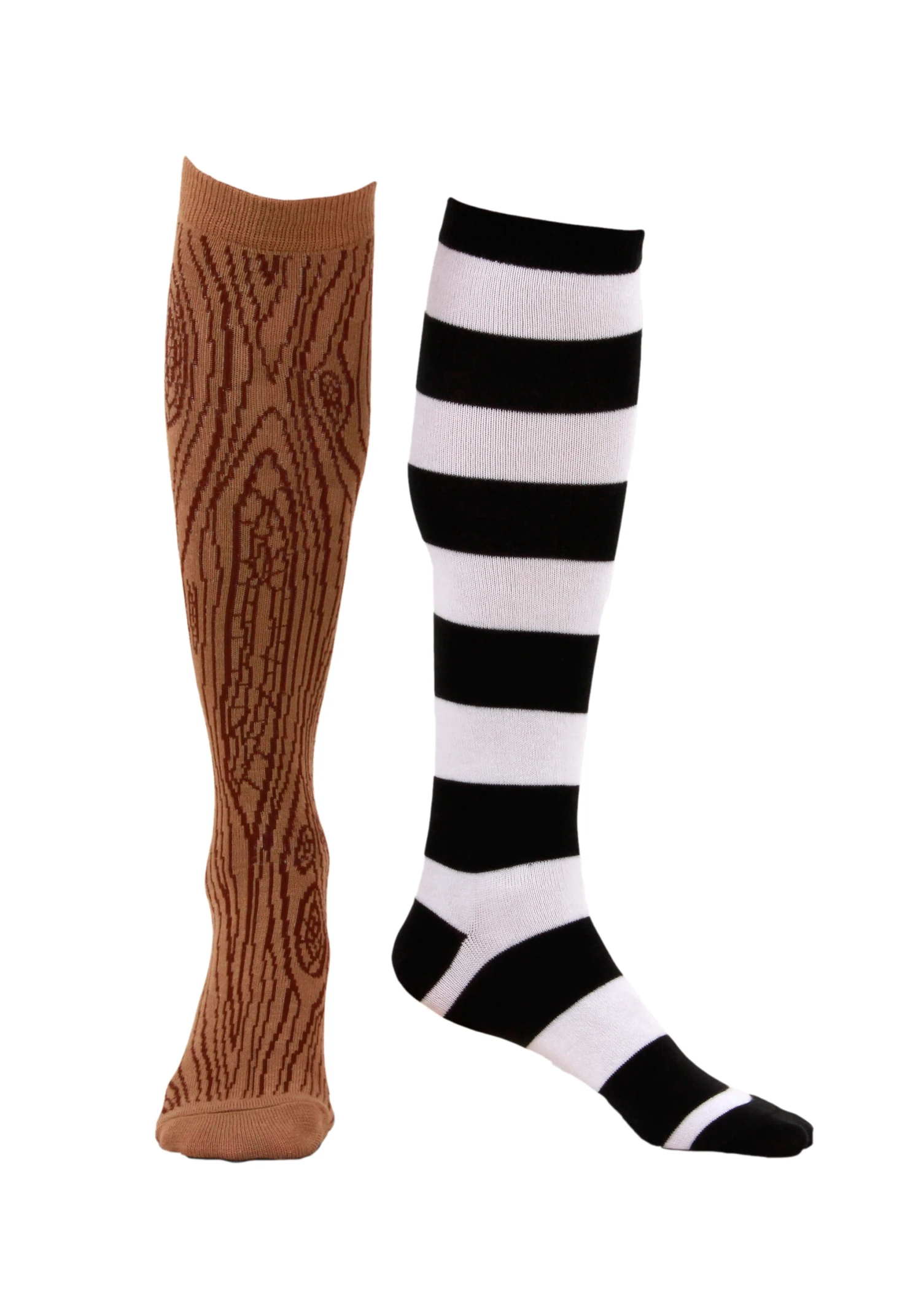Knee-High Mismatched Pirate Socks For Men 3 Knee-High Mismatched Pirate Socks For Men