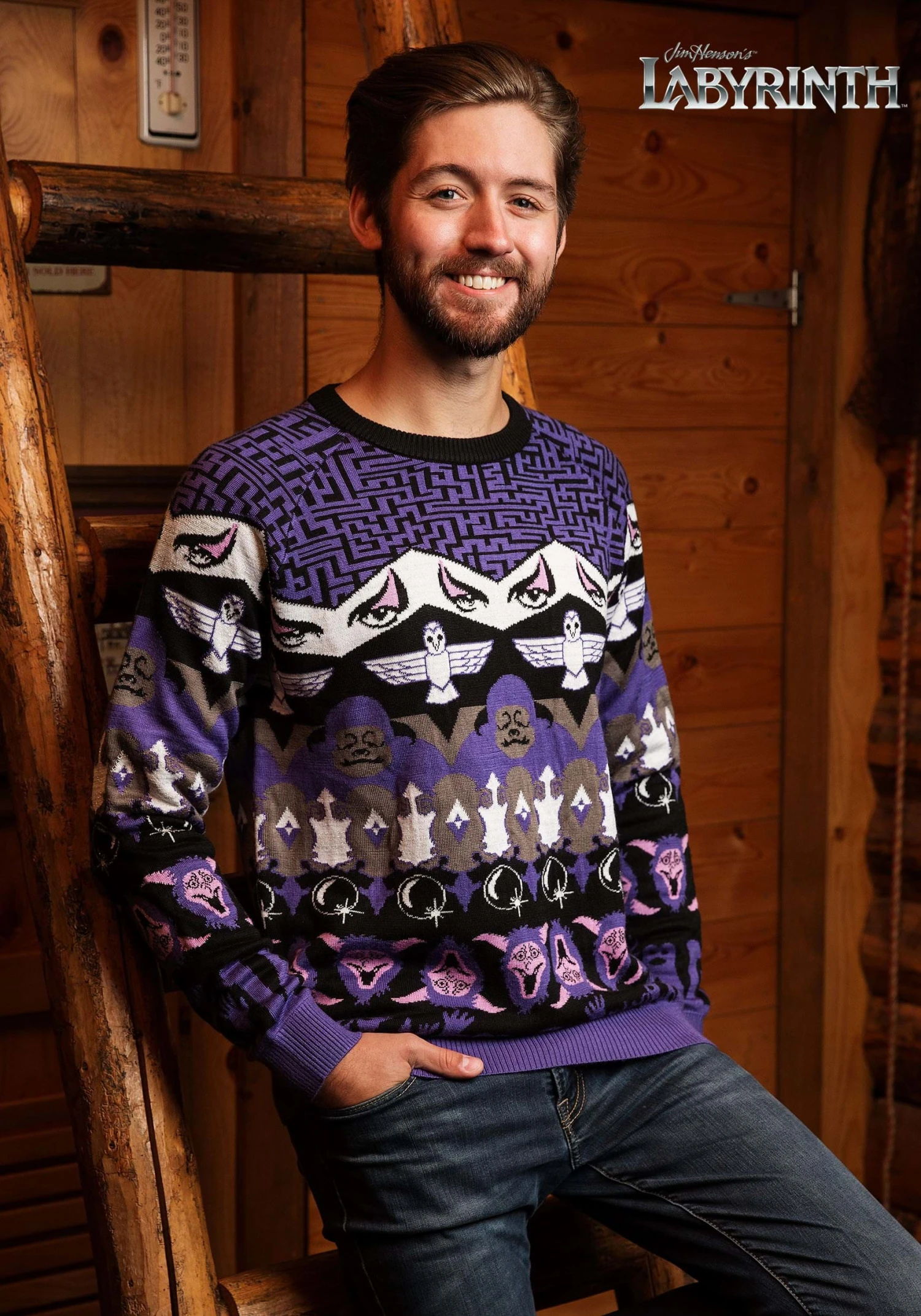 Adult Labyrinth Character Ugly Christmas Sweater 6 Adult Labyrinth Character Ugly Christmas Sweater - Image 4