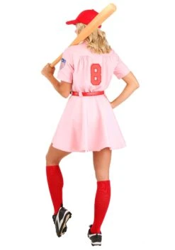 Women's League Of Their Own Prestige Dottie Costume 9 Women's League Of Their Own Prestige Dottie Costume -Halloween Costumes league of their own luxury adult dottie costume alt 2