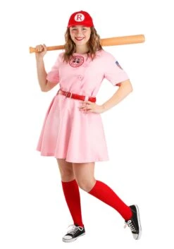 Women's League Of Their Own Prestige Dottie Costume 10 Women's League Of Their Own Prestige Dottie Costume -Halloween Costumes league of their own luxury adult dottie costume alt 3