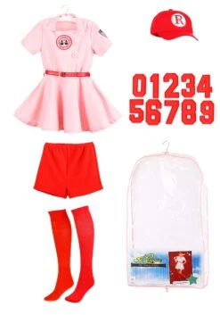 Women's League Of Their Own Prestige Dottie Costume 11 Women's League Of Their Own Prestige Dottie Costume -Halloween Costumes league of their own luxury adult dottie costume alt 4