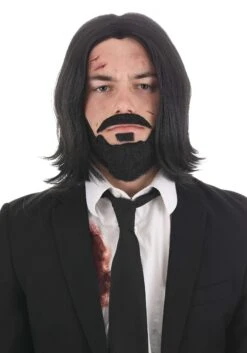 Legendary Hitman Men's Costume Wig And Beard