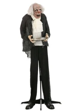 5FT Old Man Butler Greeting Animatronic Decoration - Scream Saver 16 5FT Old Man Butler Greeting Animatronic Decoration - Scream Saver -Halloween Costumes life size animated old man greeter decoration alt 4
