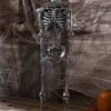 Life Size Dark Silver Skeleton Halloween Decoration
