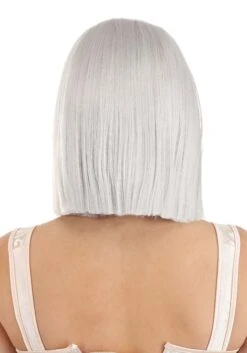 Light Gray Bob Costume Wig For Women 8 Light Gray Bob Costume Wig For Women -Halloween Costumes light gray bob wig alt 2