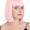 Light Pink Bob Wig For Adults -Halloween Costumes light pink bob wig