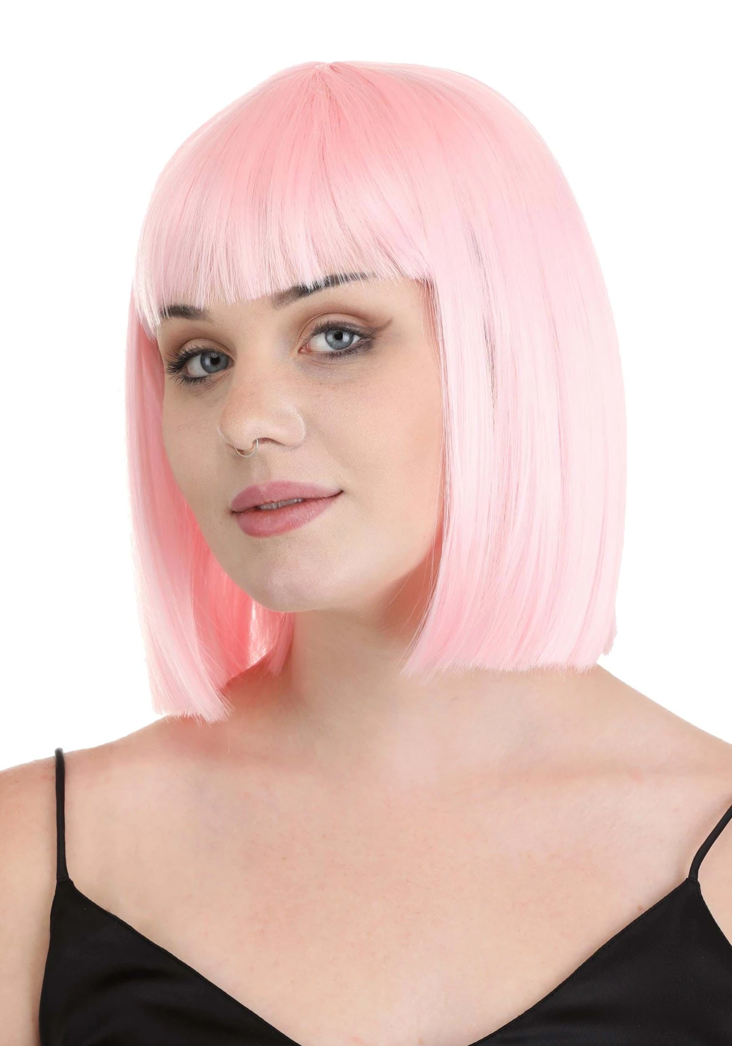 Light Pink Bob Wig For Adults 5 Light Pink Bob Wig For Adults - Image 3