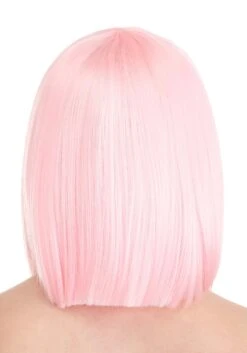 Light Pink Bob Wig For Adults 6 Light Pink Bob Wig For Adults -Halloween Costumes light pink bob wig alt 2