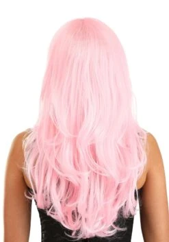 Women's Light Pink Full Wavy Costume Wig -Halloween Costumes light pink full wavy wig alt 3