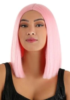 Light Pink Women's Long Bob Costume Wig