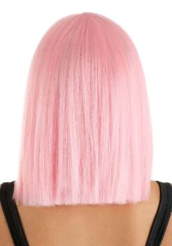 Light Pink Women's Long Bob Costume Wig 8 Light Pink Women's Long Bob Costume Wig -Halloween Costumes light pink long bob wig alt 2