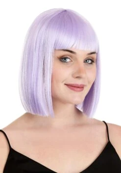 Light Purple Bob Wig For Women 7 Light Purple Bob Wig For Women -Halloween Costumes light purple bob wig alt 2