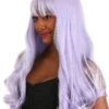 Light Purple Long Wavy Wig For Women 2 Light Purple Long Wavy Wig For Women -Halloween Costumes light purple long wavy wig