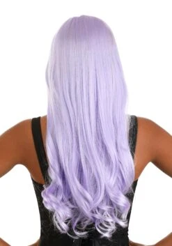 Light Purple Long Wavy Wig For Women -Halloween Costumes light purple long wavy wig alt 1