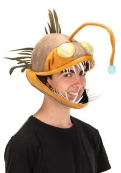 Light-Up Angler Fish Jawesome Costume Hat For Adults