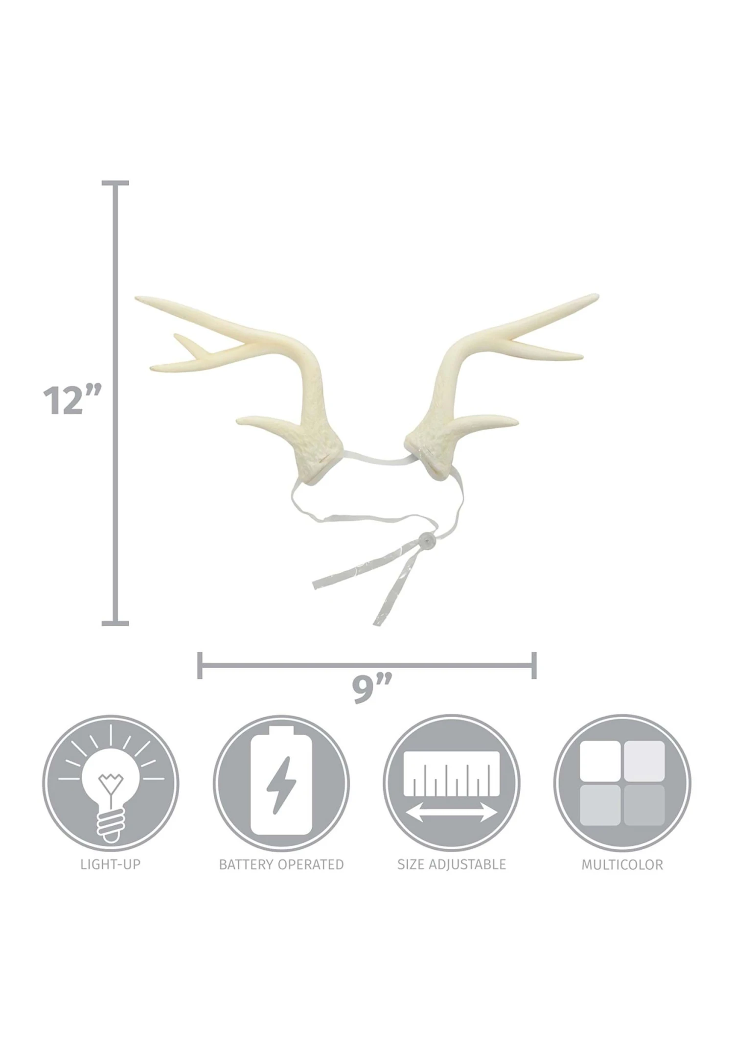 Light-Up Multicolor Deer LumenHorns Costume Antlers 10 Light-Up Multicolor Deer LumenHorns Costume Antlers - Image 8