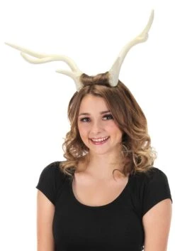 White Light-Up Deer Antlers Costume LumenHorns 16 White Light-Up Deer Antlers Costume LumenHorns -Halloween Costumes light up deer antlers white lumenhorns alt 4