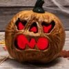 Light Up Haunted Pumpkin With Red Lights Decoration -Halloween Costumes light up haunted pumpkin with red lights