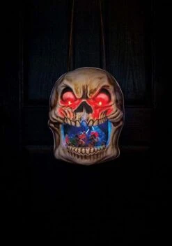 Fun World Scary Light Up Skull Door Candy Bowl