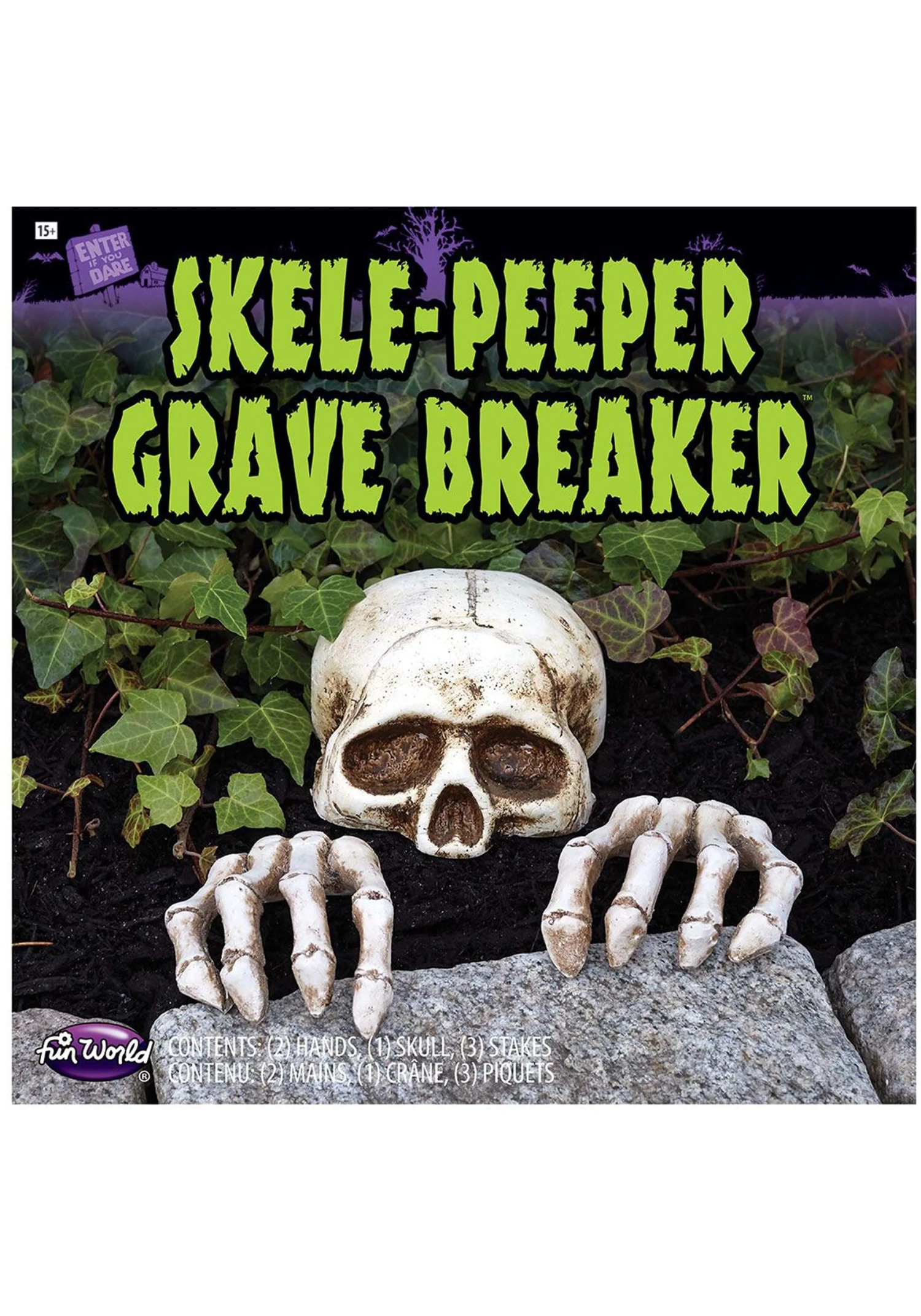 Fun World Light Up Skeleton Peeper Grave Breaker Halloween Prop 4 Fun World Light Up Skeleton Peeper Grave Breaker Halloween Prop - Image 2