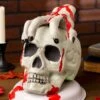 Light Up Skull And Bloody Hand Halloween Decoration -Halloween Costumes light up skull and bloody hand