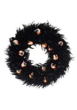 Spooky Light Up Eyes Halloween Wreath Decoration -Halloween Costumes light up spooky eyes wreath alt 3