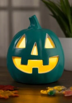 Light Up Teal Pumpkin Halloween Decoration