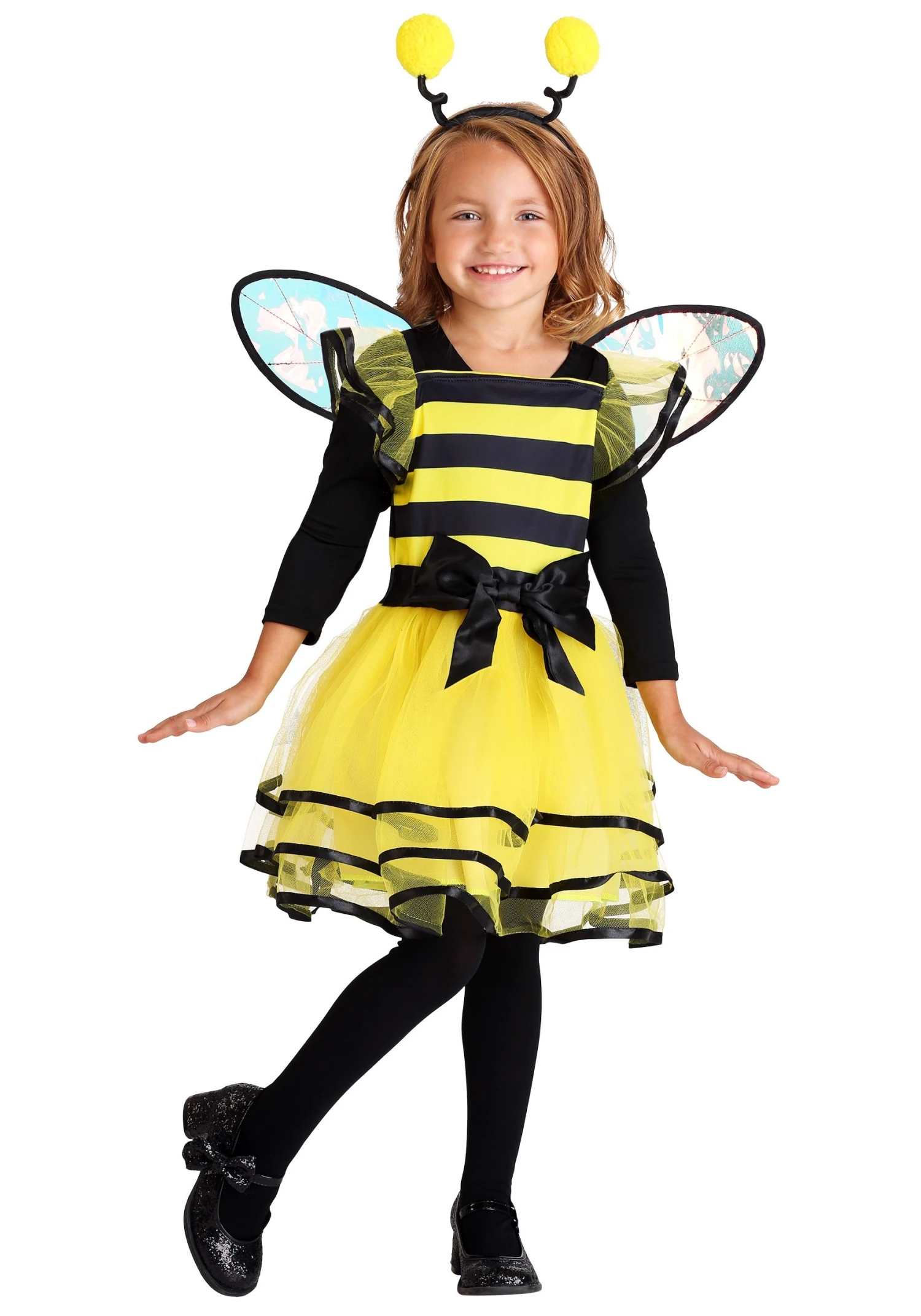 Girl's Little Bitty Bumble Bee Toddler Costume 3 Girl's Little Bitty Bumble Bee Toddler Costume