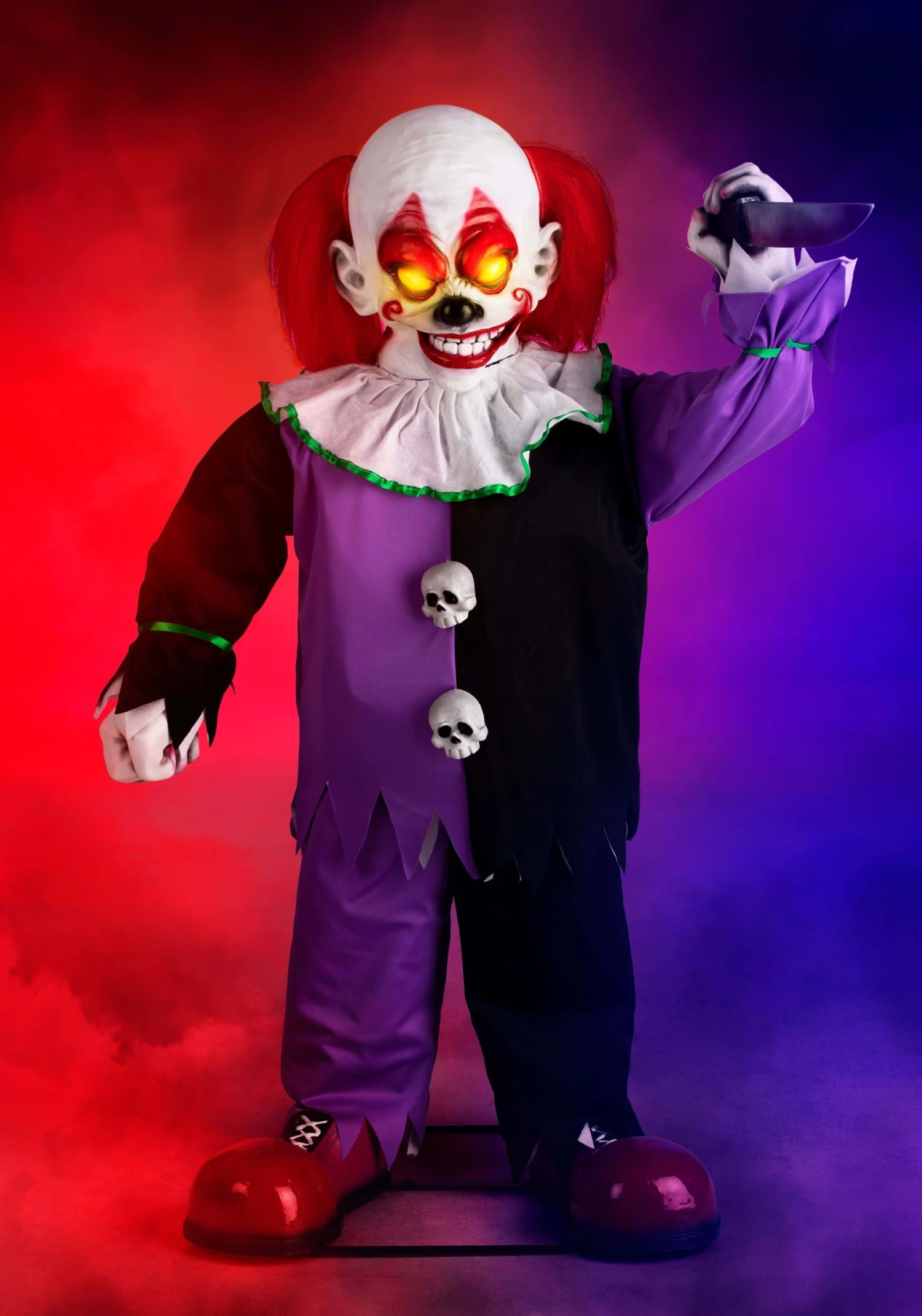 4FT Little Killer Clown Animatronic Halloween Decoration 3 4FT Little Killer Clown Animatronic Halloween Decoration