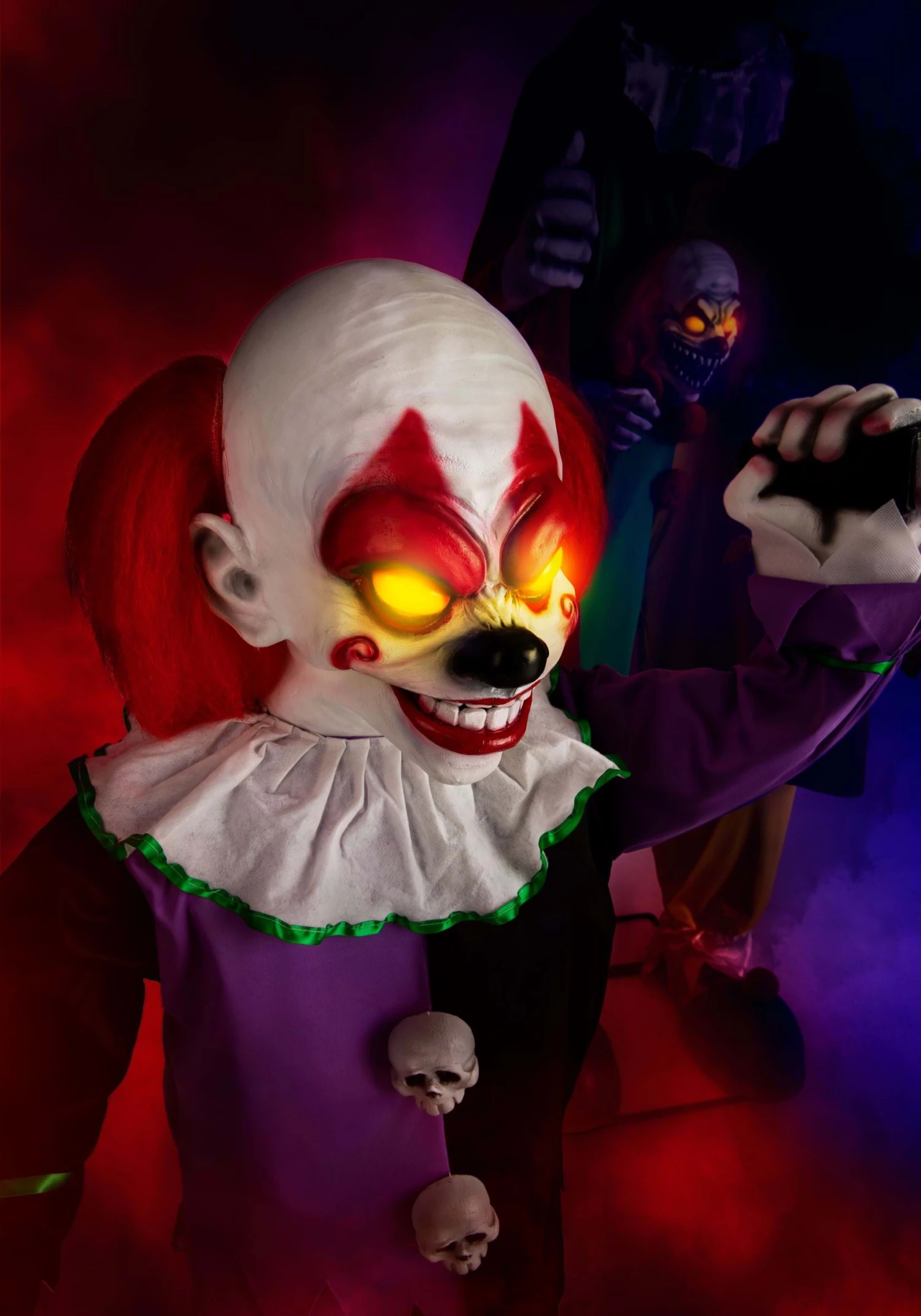 4FT Little Killer Clown Animatronic Halloween Decoration 4 4FT Little Killer Clown Animatronic Halloween Decoration - Image 2