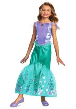 Disguise Little Mermaid Deluxe Ariel Costume Dress For Girls