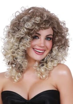 Dreamgirl Long Curly With Dark Roots Wig For Women
