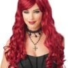 Long Red Wavy Wig For Women 1 Long Red Wavy Wig For Women -Halloween Costumes long wavy hair red