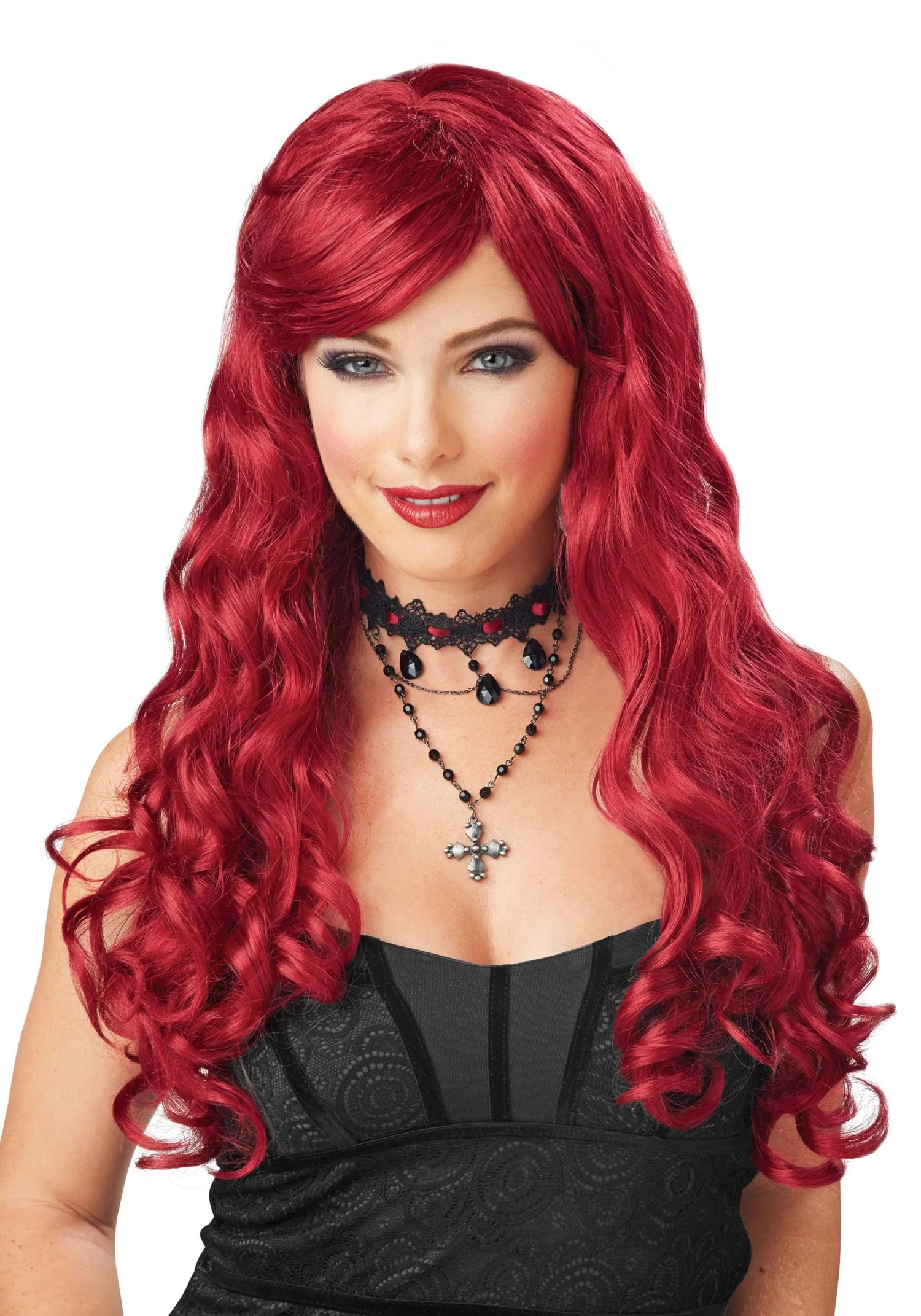 Long Red Wavy Wig For Women 3 Long Red Wavy Wig For Women