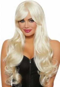 Dreamgirl Long Wavy Platinum Blonde Wig For Women