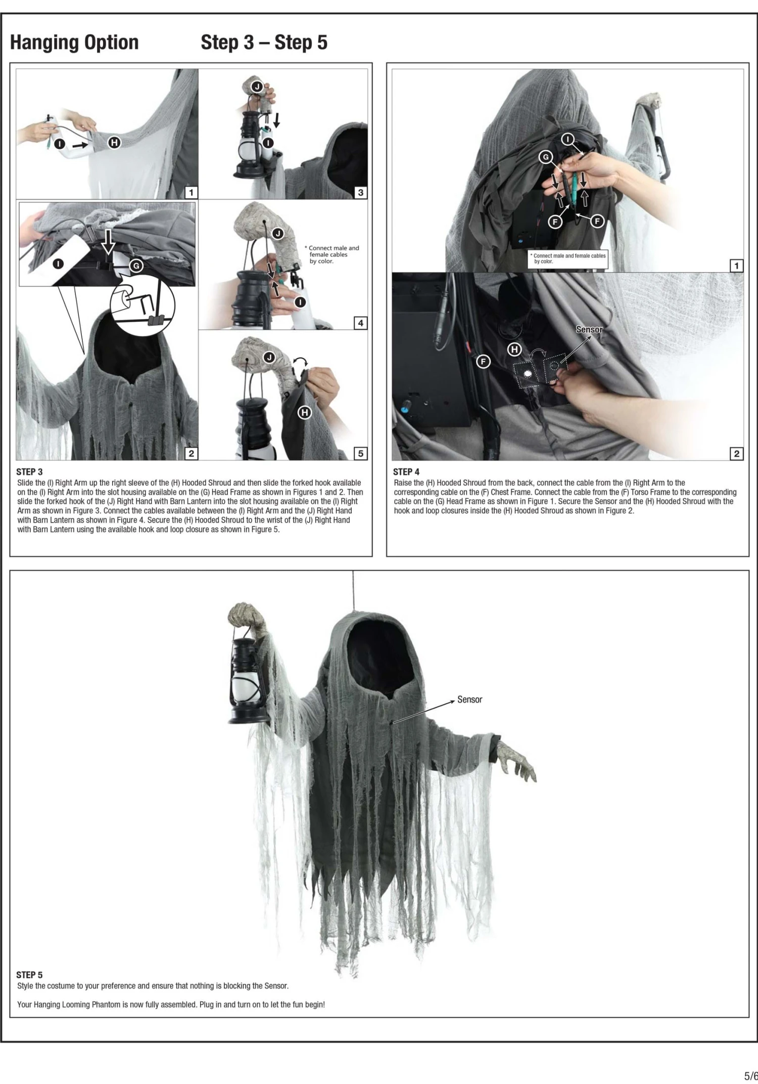 6FT Looming Phantom Animated Halloween Decoration 8 6FT Looming Phantom Animated Halloween Decoration - Image 6