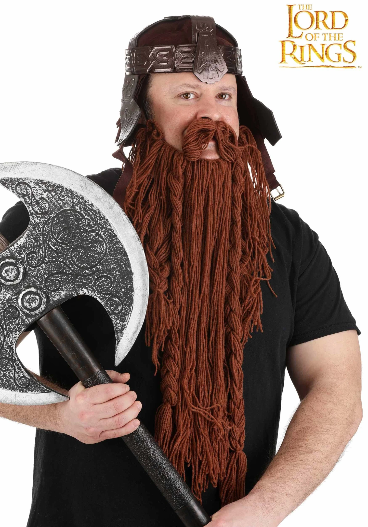 Men's Lord Of The Rings Gimli Costume Hat And Beard Set 3 Men's Lord Of The Rings Gimli Costume Hat And Beard Set