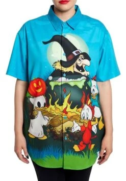 Loungefly Disney Huey, Dewey, & Louie Halloween Button Up Shirt