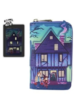 Disney Hocus Pocus Sanderson Sisters House Glow Zip Around Loungefly Wallet