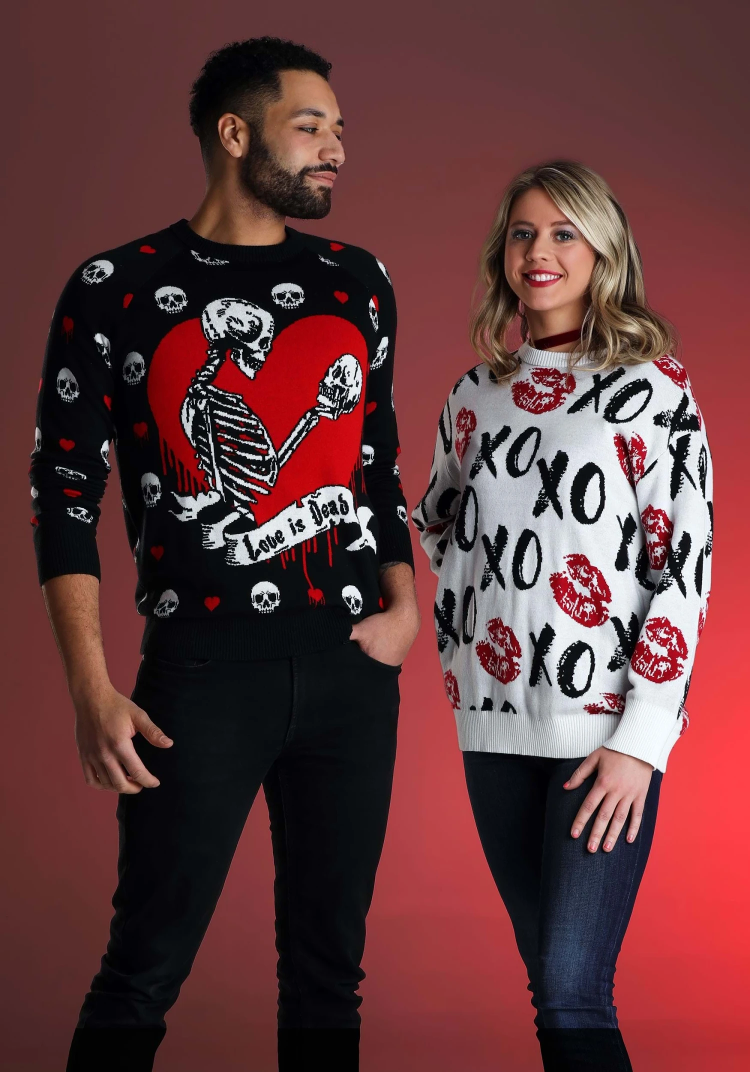 Love Is Dead Valentine's Day Sweater For Adults 5 Love Is Dead Valentine's Day Sweater For Adults - Image 3