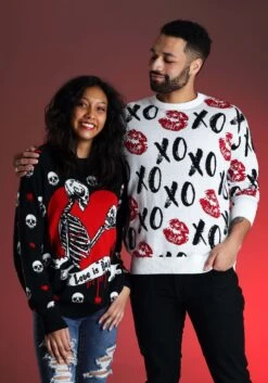 Love Is Dead Valentine's Day Sweater For Adults 15 Love Is Dead Valentine's Day Sweater For Adults -Halloween Costumes love is dead valentines day sweater alt 2