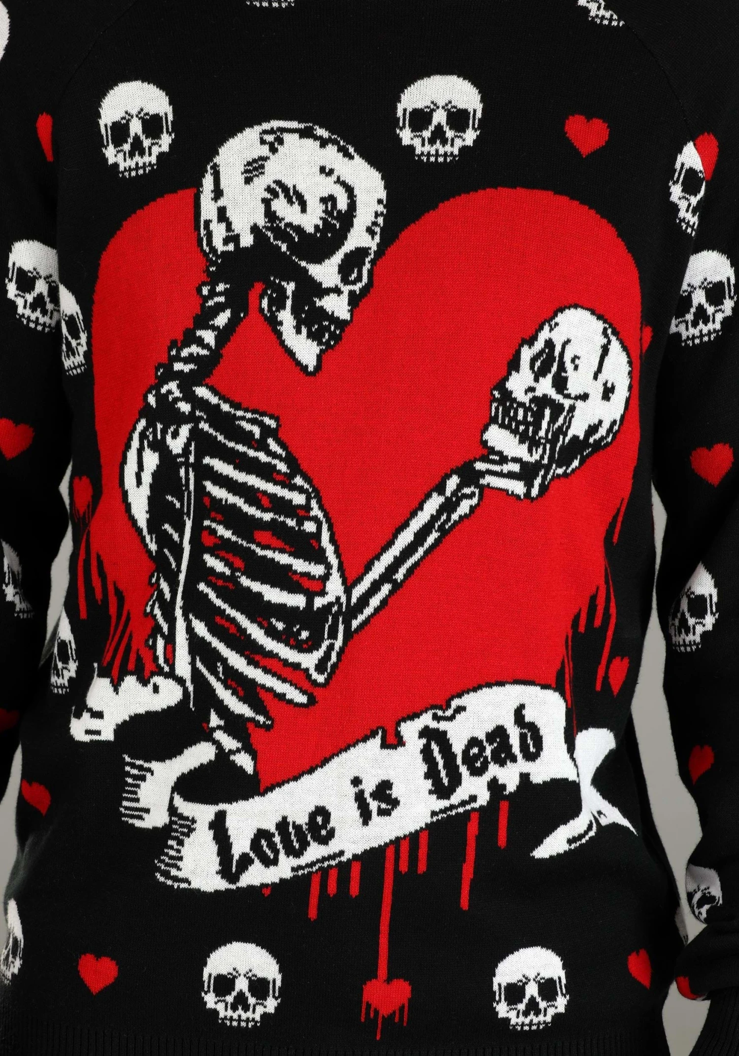 Love Is Dead Valentine's Day Sweater For Adults 8 Love Is Dead Valentine's Day Sweater For Adults - Image 6