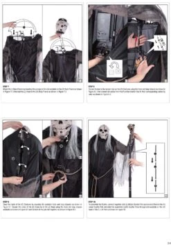 6 Foot Lunging Reaper Animatronic Seasonal Visions International Decoration 13 6 Foot Lunging Reaper Animatronic Seasonal Visions International Decoration -Halloween Costumes lunging reaper animated decoration alt 3