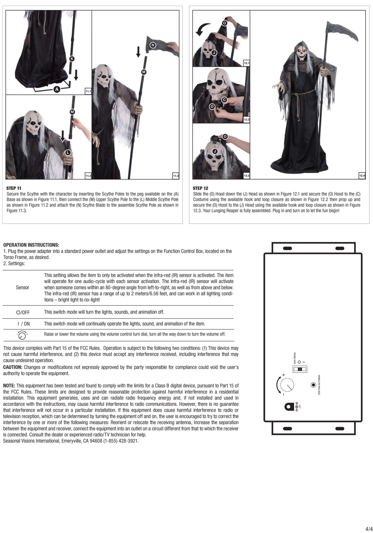 6 Foot Lunging Reaper Animatronic Seasonal Visions International Decoration 7 6 Foot Lunging Reaper Animatronic Seasonal Visions International Decoration - Image 5