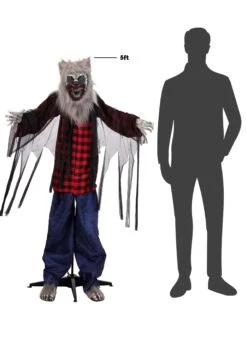 5FT Lycan Lucian Animatronic Werewolf Decoration - Scream Saver -Halloween Costumes lycan lucian animatronic werewolf decoration alt 5