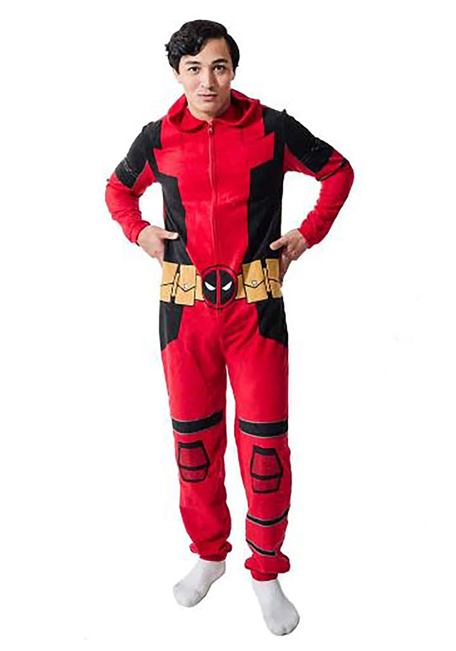 Marvel Deadpool Cosplay Adult Union Suit Costume 5 Marvel Deadpool Cosplay Adult Union Suit Costume - Image 3