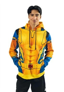 Marvel Wolverine Cosplay Adult Costume Hoodie -Halloween Costumes marvel wolverine cosplay hoodie alt 1