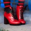 Hotel Transylvania Mavis Red Heeled Boots For Women -Halloween Costumes mavis hotel transylvania heeled boot